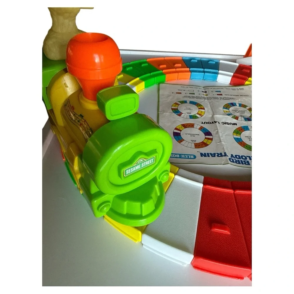 Vintage Sesame Street Big Bird Melody Train 1986 by Blue Box with Musical Tracks